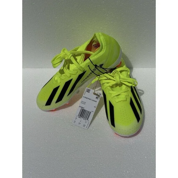 NEW Adidas X Crazyfast League FG Soccer Cleats Shoes Yellow IF0691 Youth 1.5 - Picture 6 of 9
